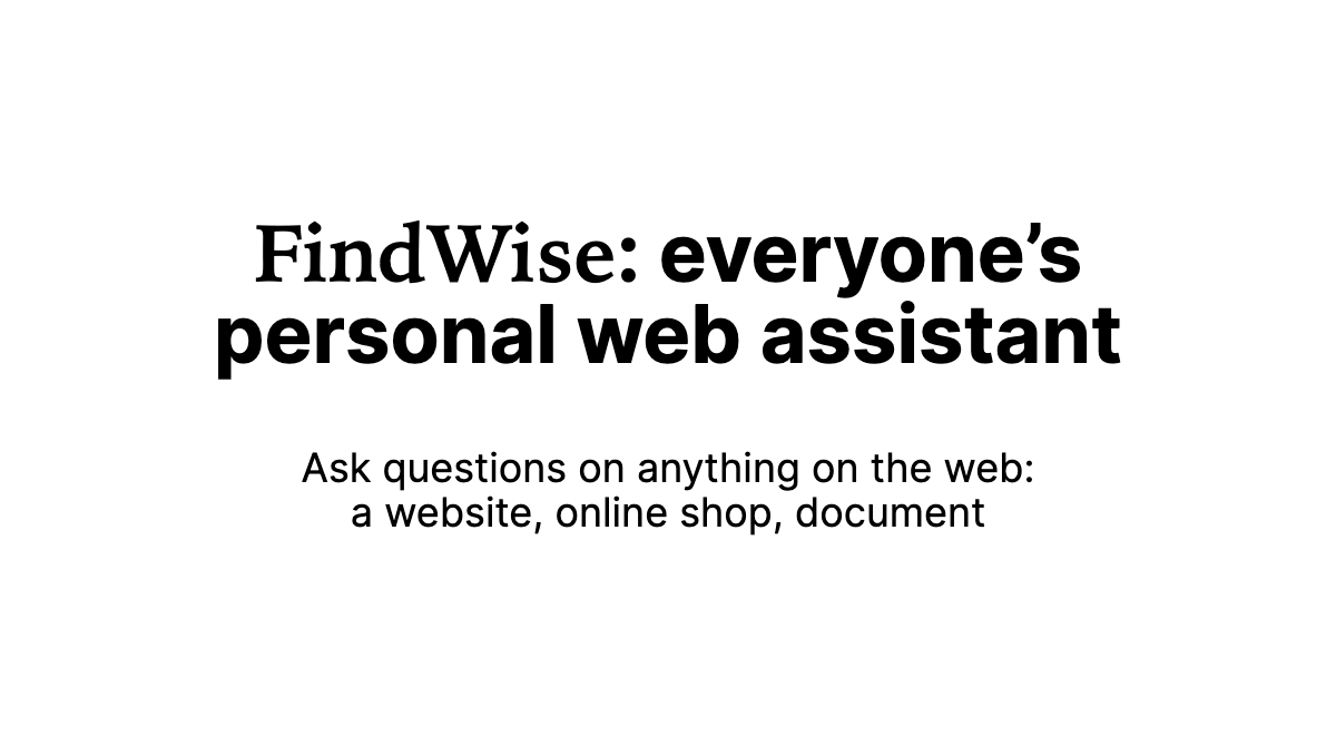 FindWise | everyone's personal web assistant